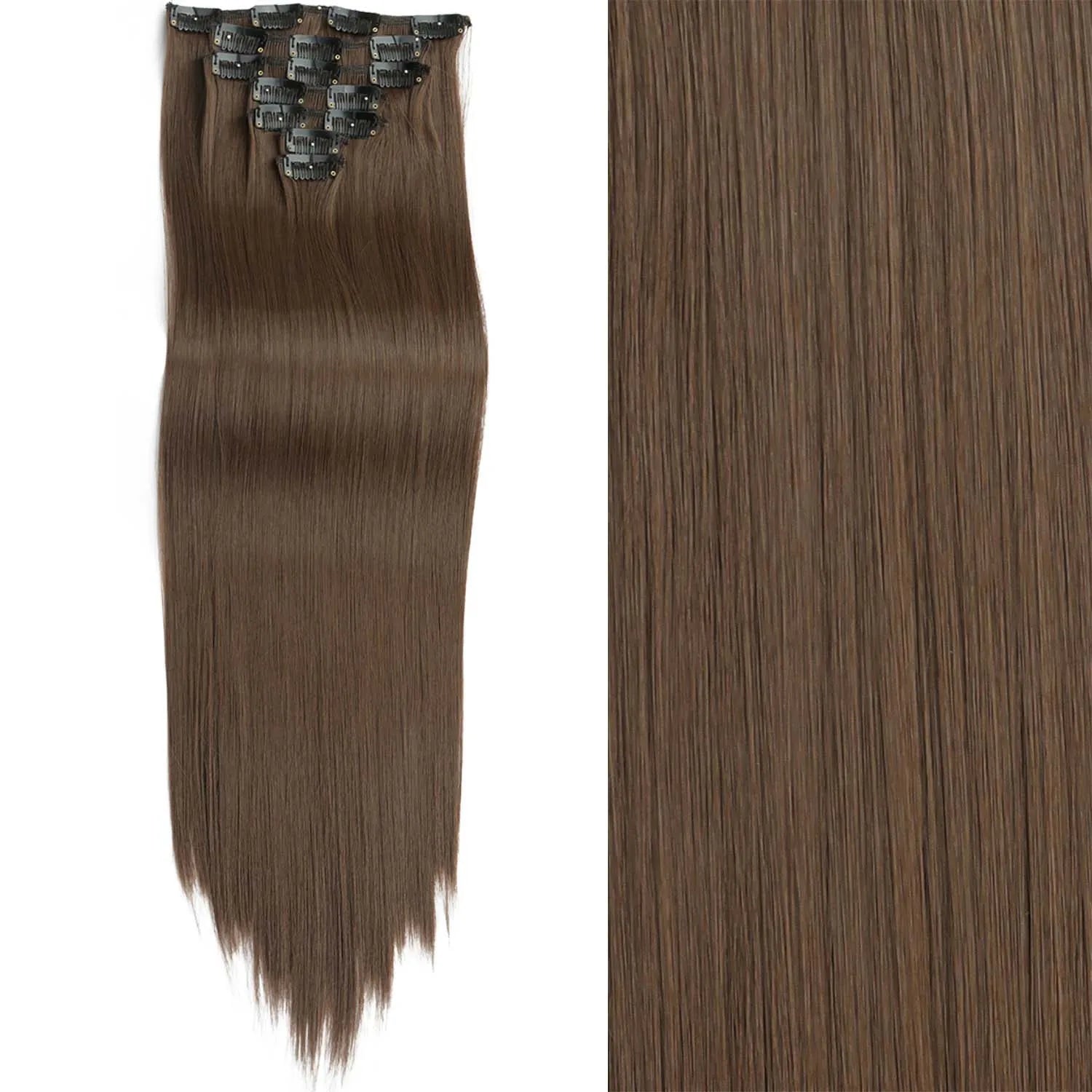 Straight Clip Hairpiece Set