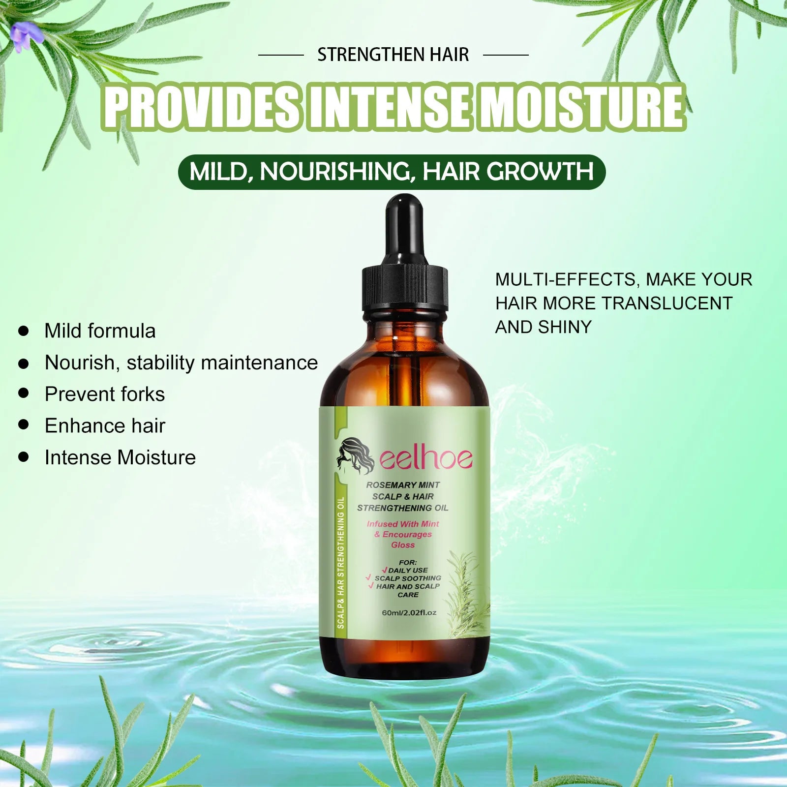 EELHOE Natural Rosemary Hair Growth Essential