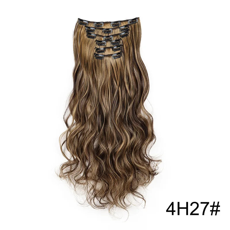 Heat-Resistant Clip Hair Extensions
