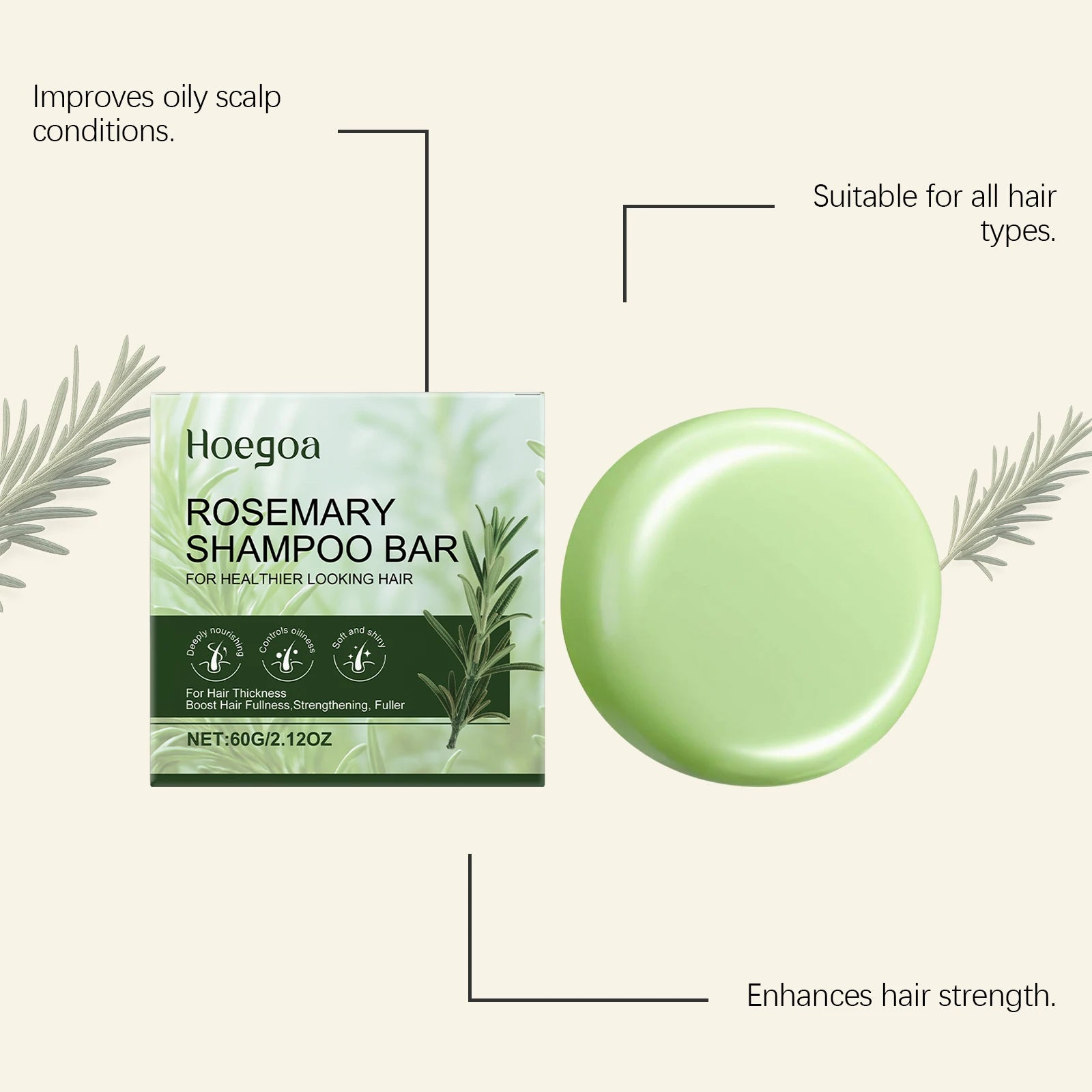 Hoegoa Rosemary Shampoo Bar
