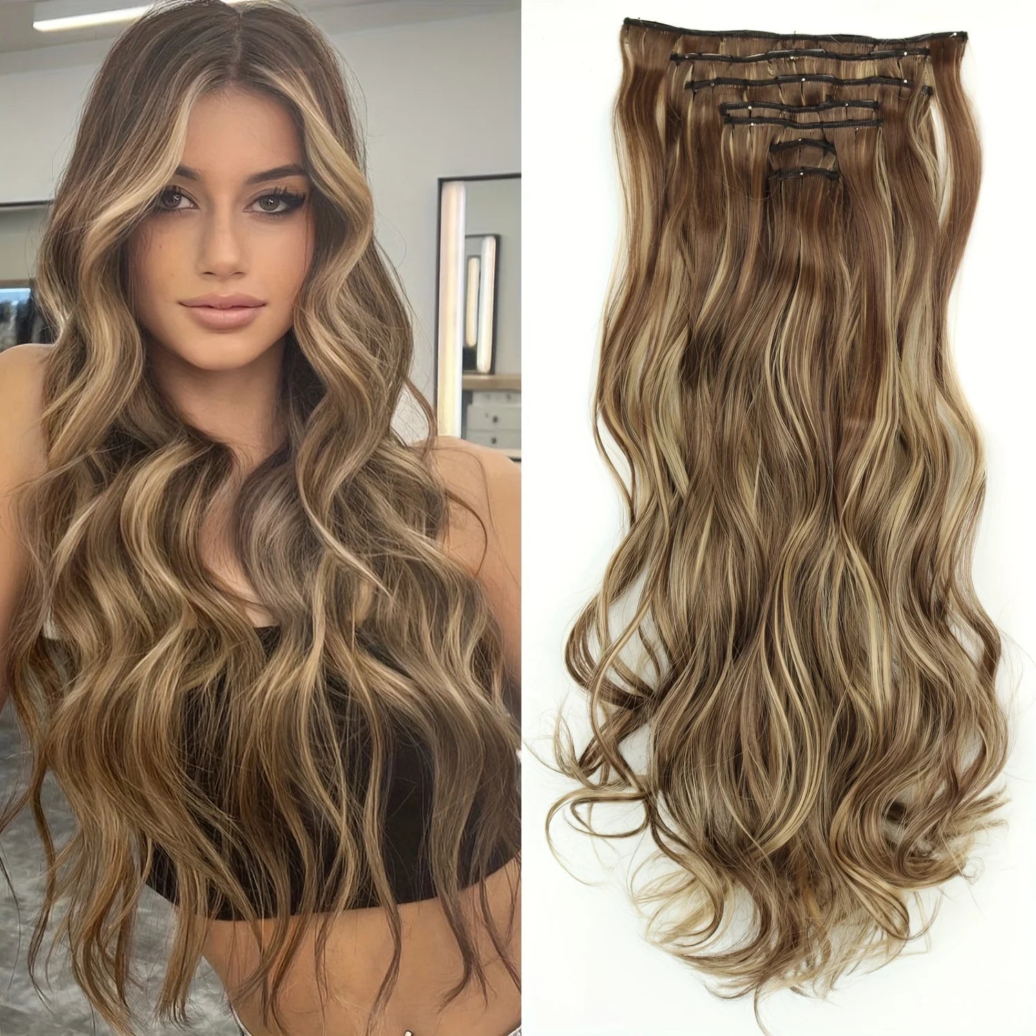 Straight Clip Hairpiece Set