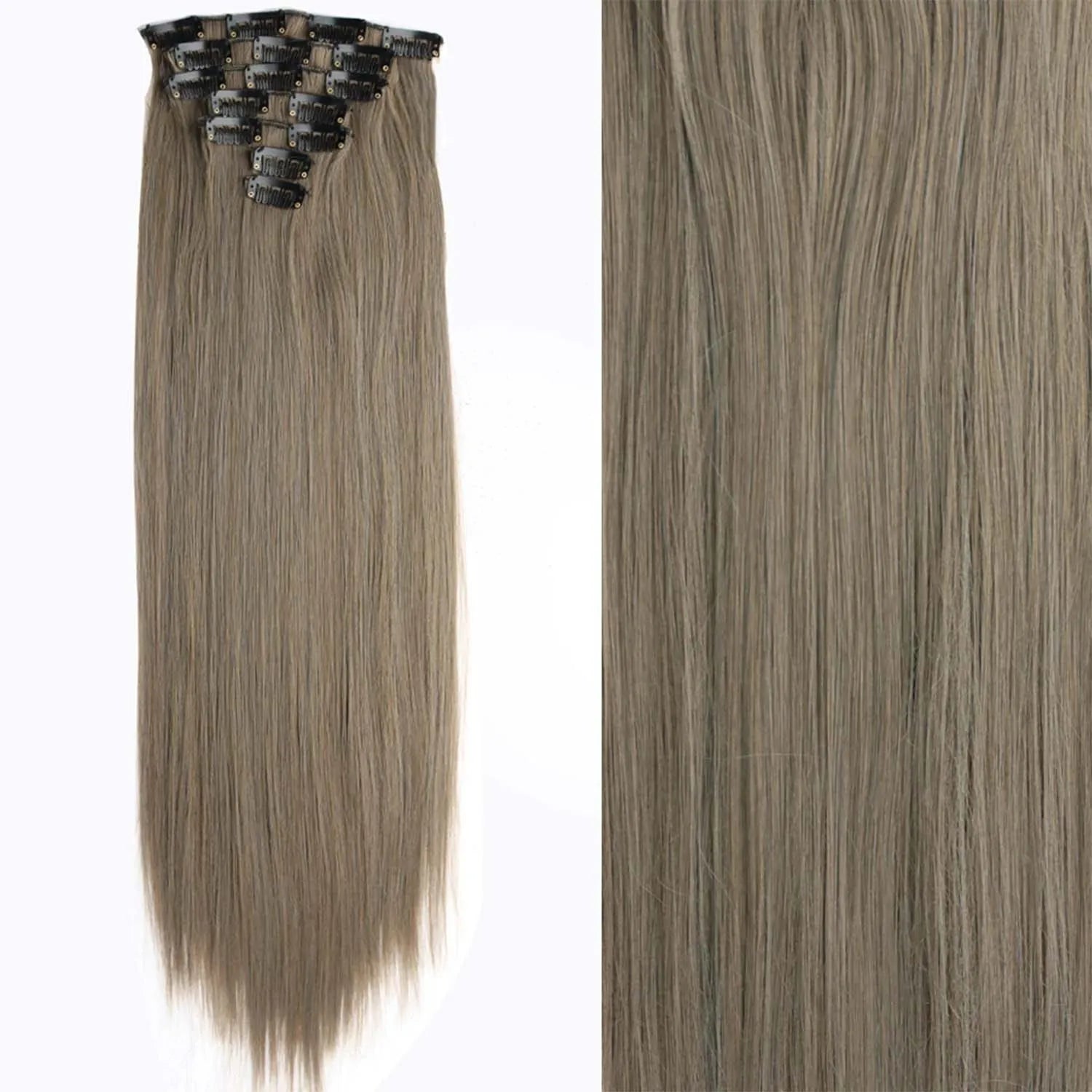 Straight Clip Hairpiece Set