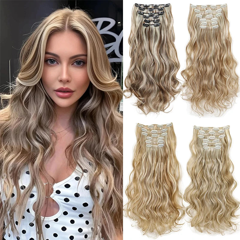 Heat-Resistant Clip Hair Extensions