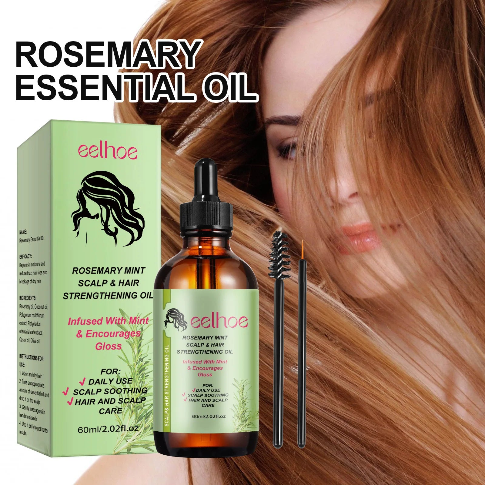 EELHOE Natural Rosemary Hair Growth Essential