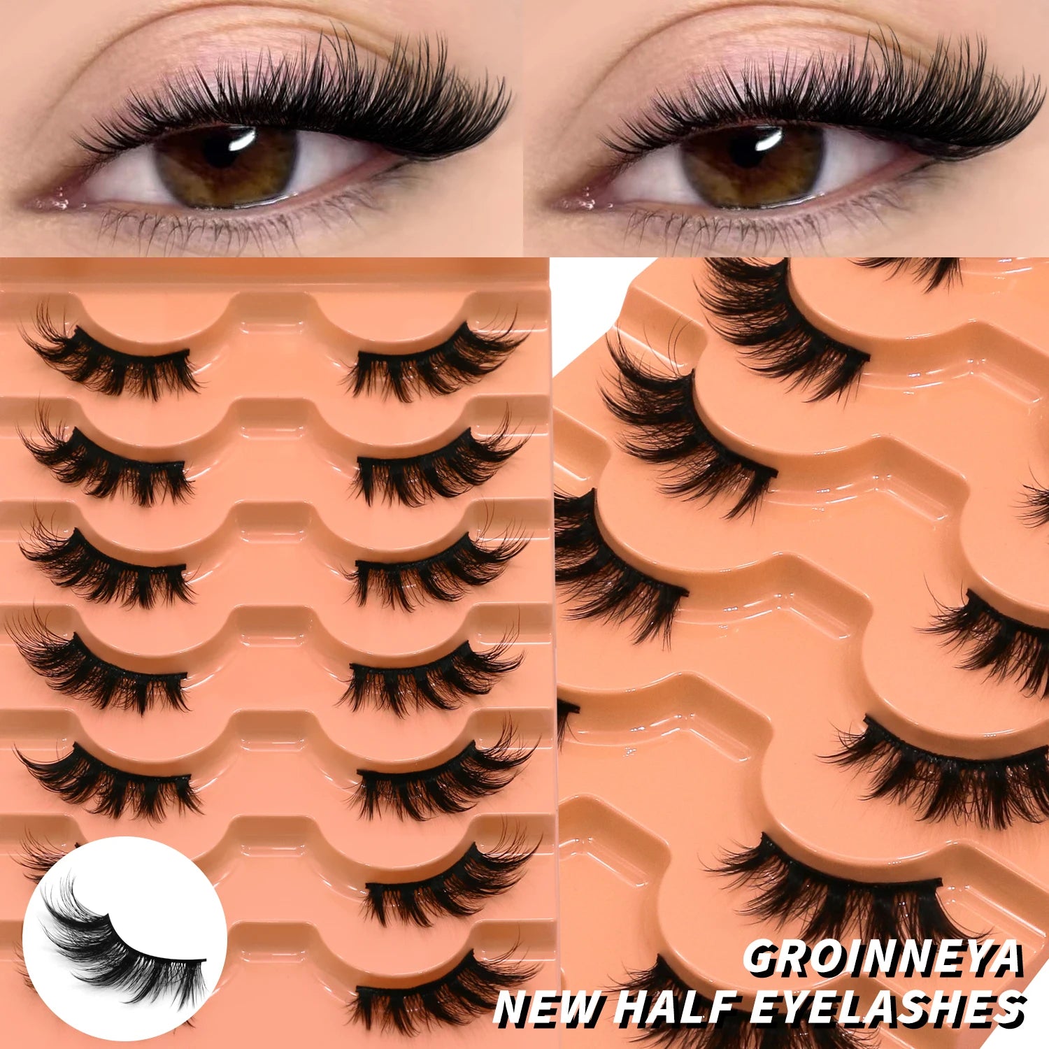 VELTRINAY Half Lashes Natural Cat Eye