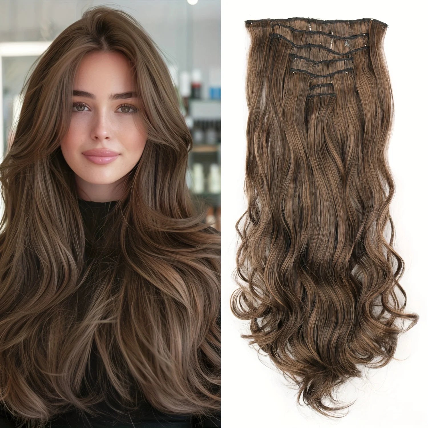 Straight Clip Hairpiece Set