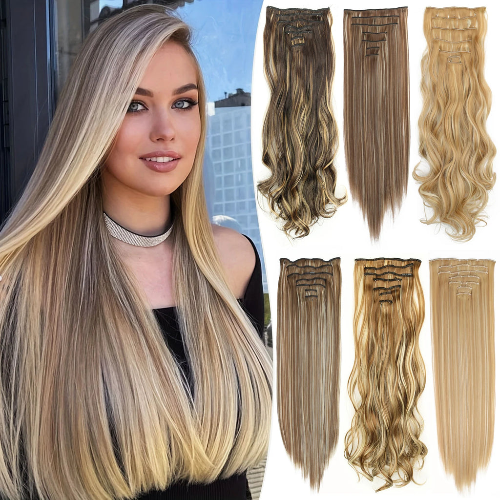 Straight Clip Hairpiece Set
