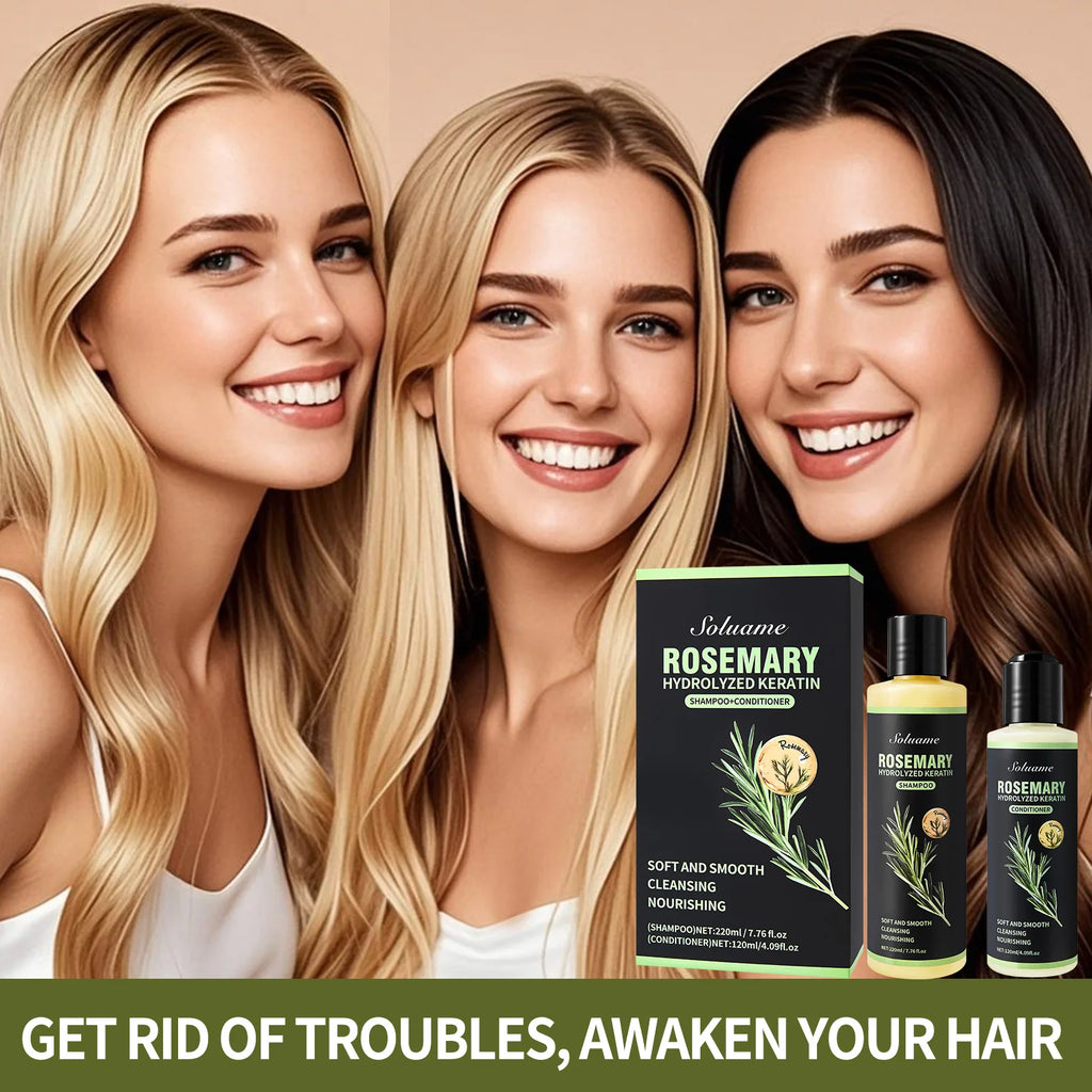 Soluame Rosemary Hydrolyzed Keratin Shampoo + Conditioner Set&nbsp;