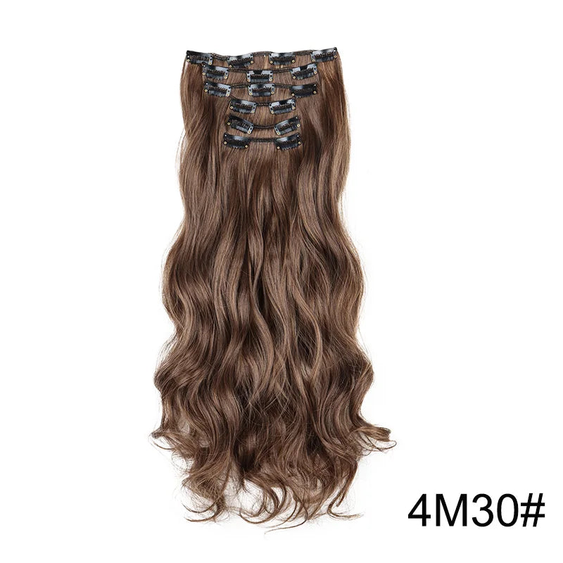 Heat-Resistant Clip Hair Extensions