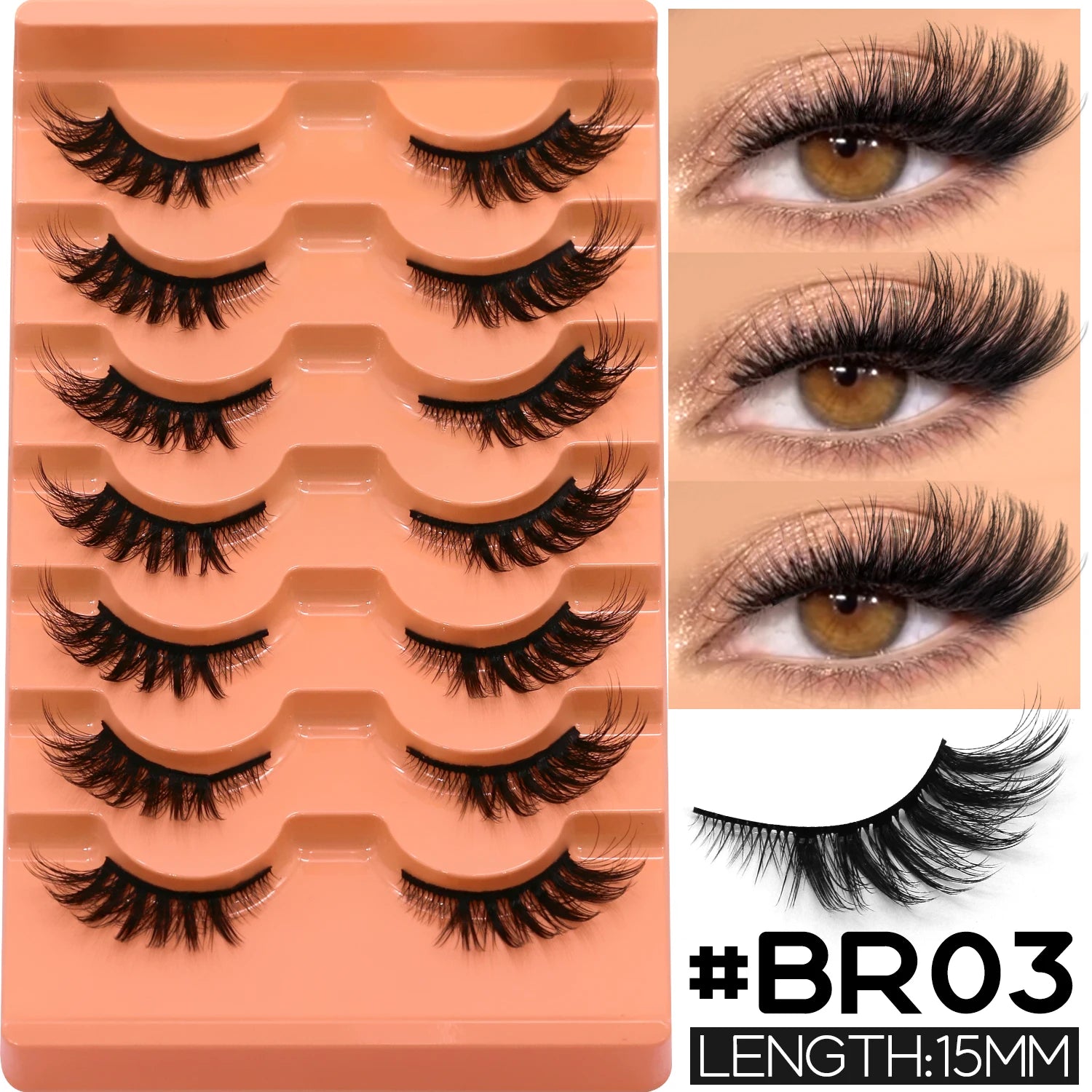 VELTRINAY Half Lashes Natural Cat Eye