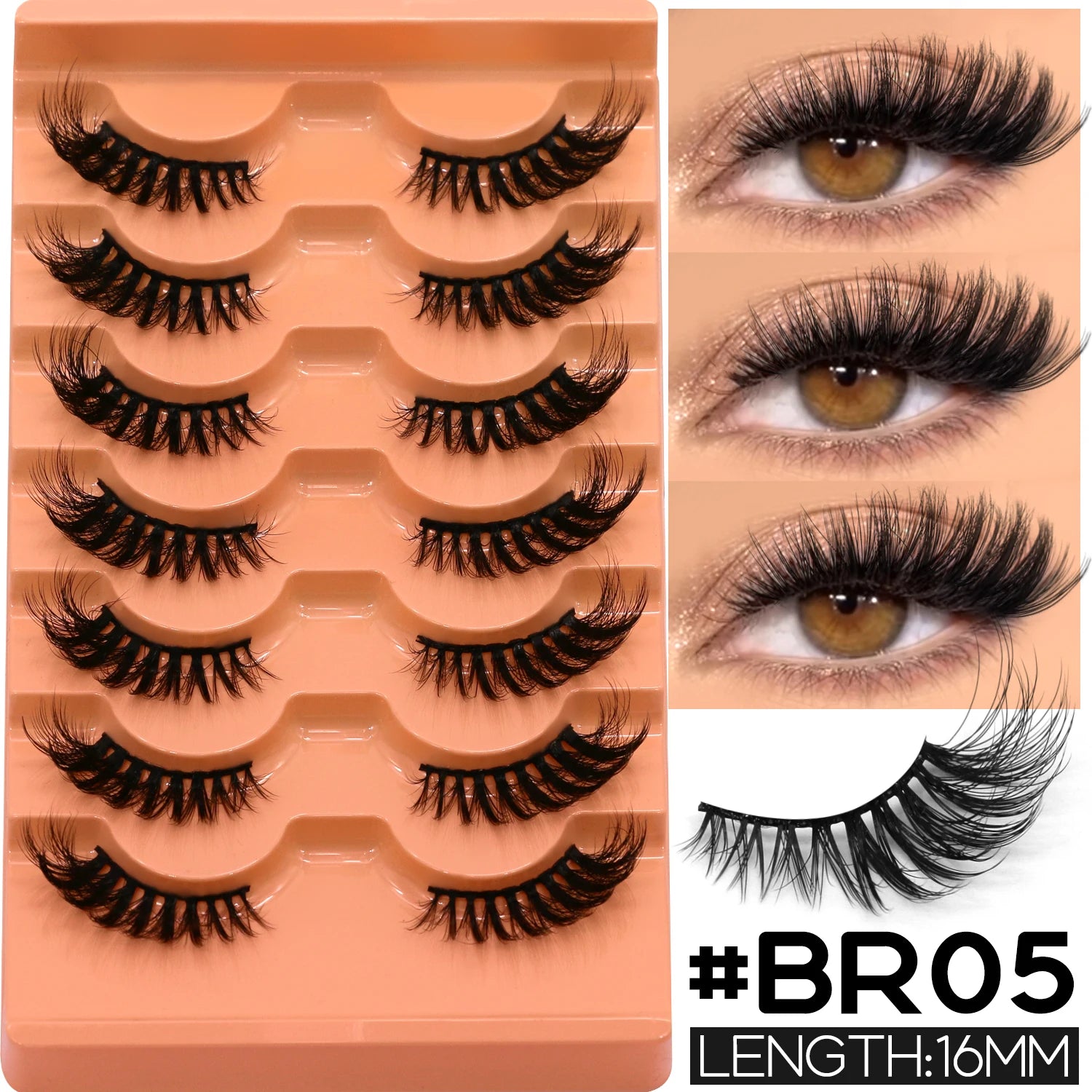 VELTRINAY Half Lashes Natural Cat Eye