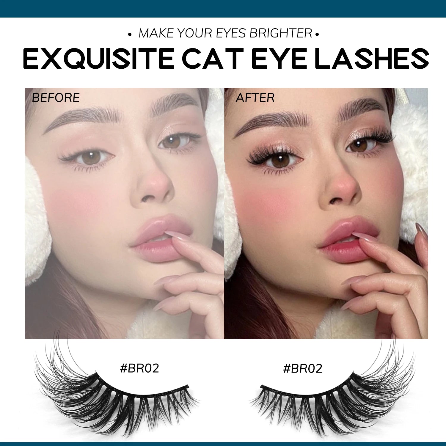 VELTRINAY Half Lashes Natural Cat Eye