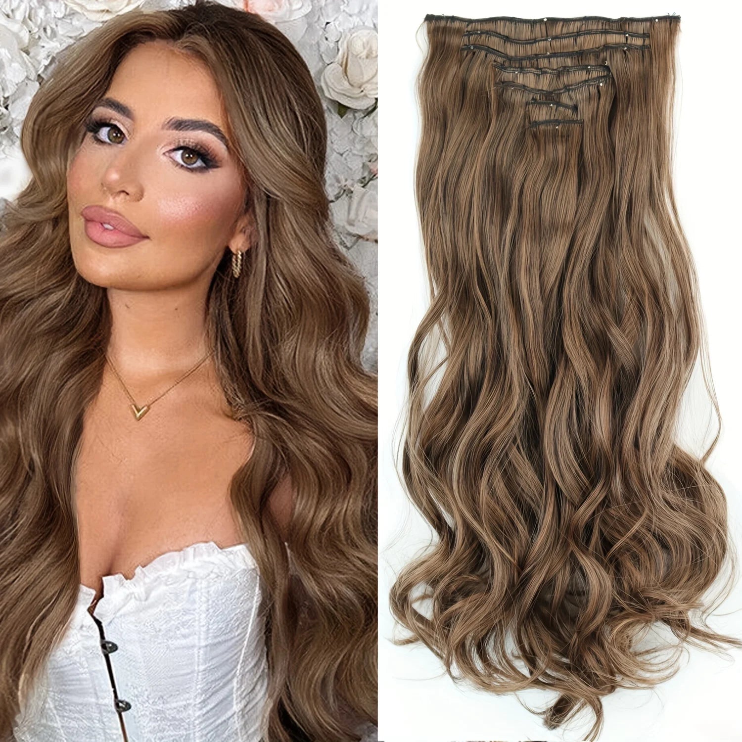 Straight Clip Hairpiece Set