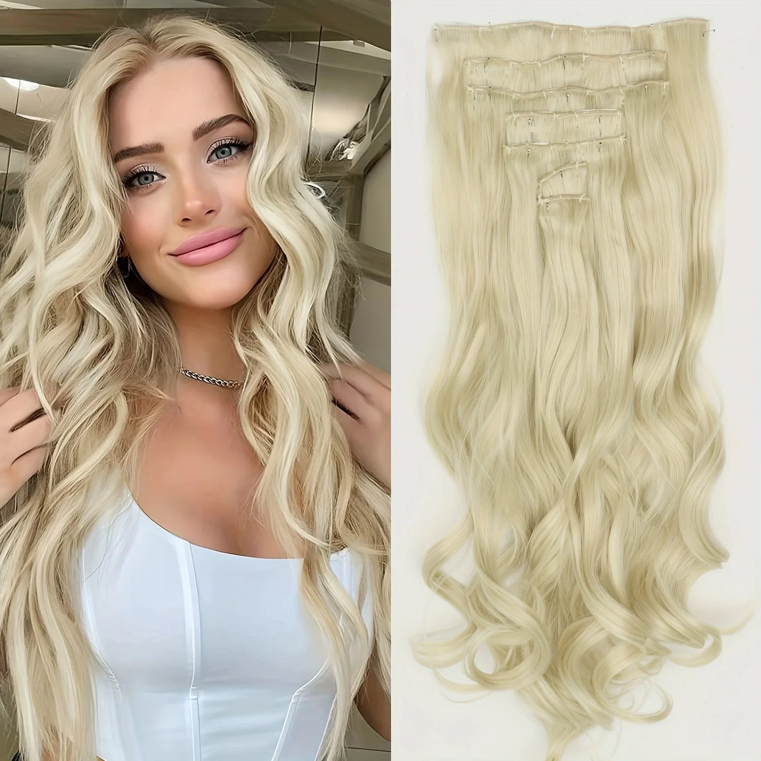 Straight Clip Hairpiece Set