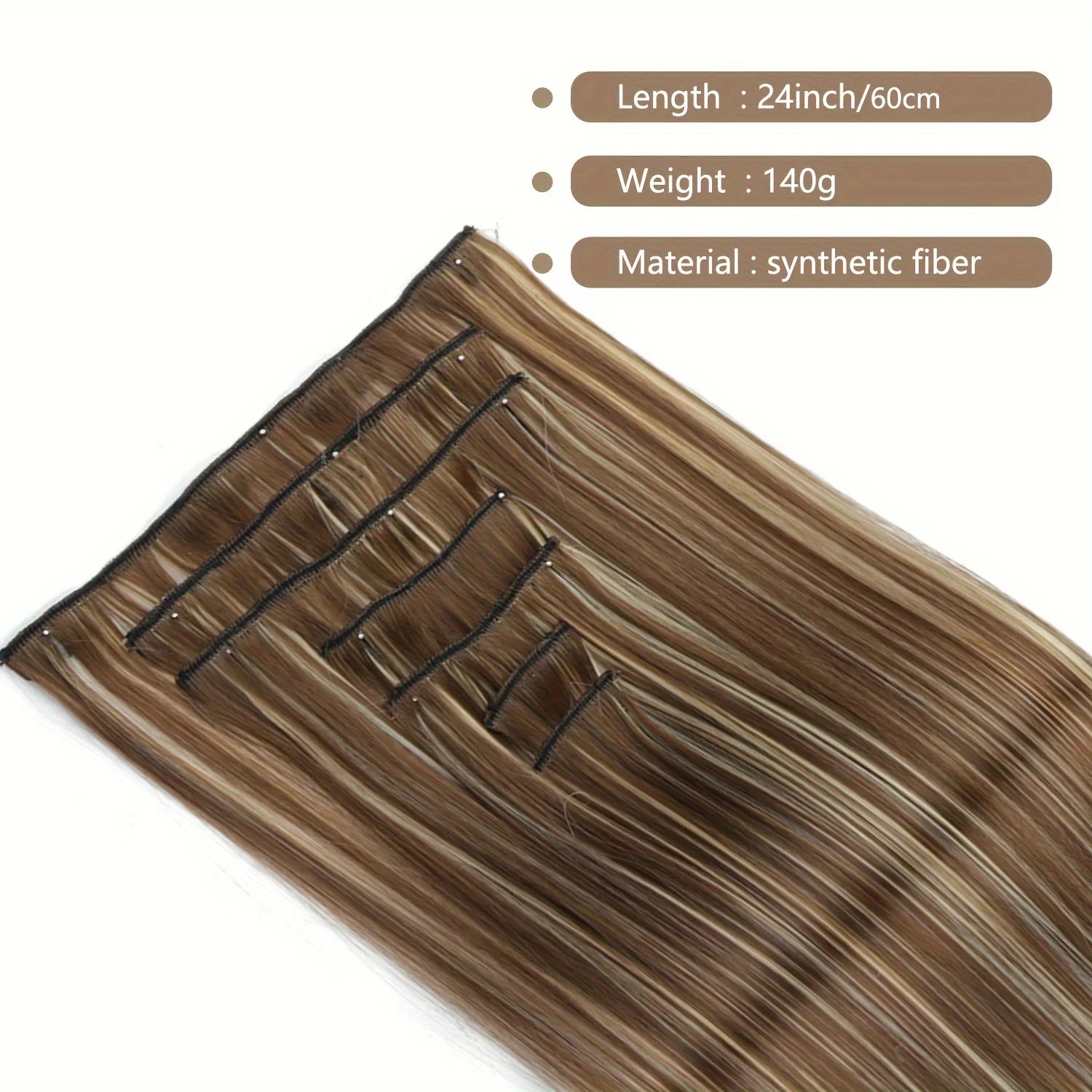 Straight Clip Hairpiece Set
