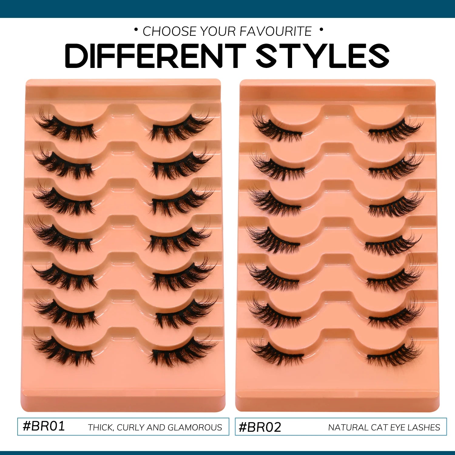 VELTRINAY Half Lashes Natural Cat Eye
