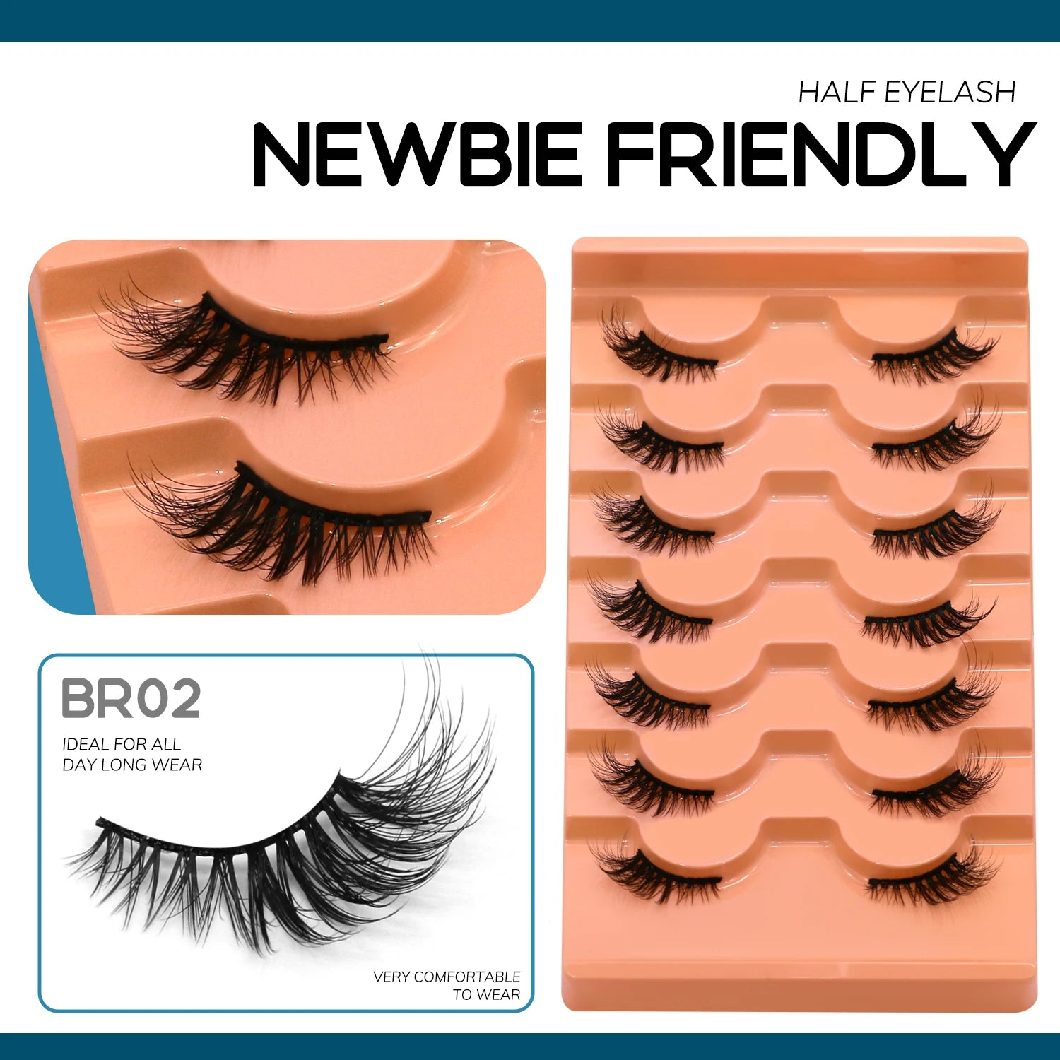 VELTRINAY Half Lashes Natural Cat Eye