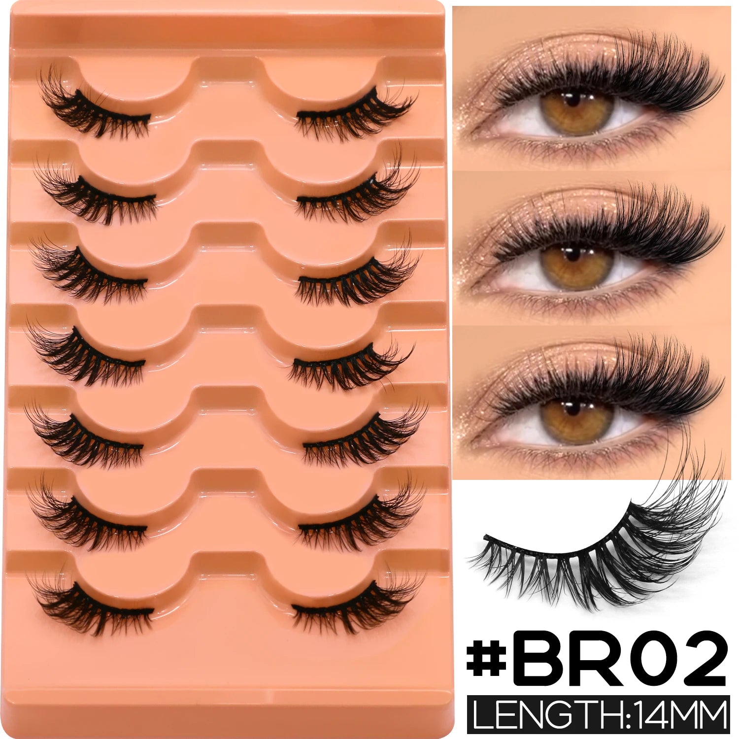 VELTRINAY Half Lashes Natural Cat Eye