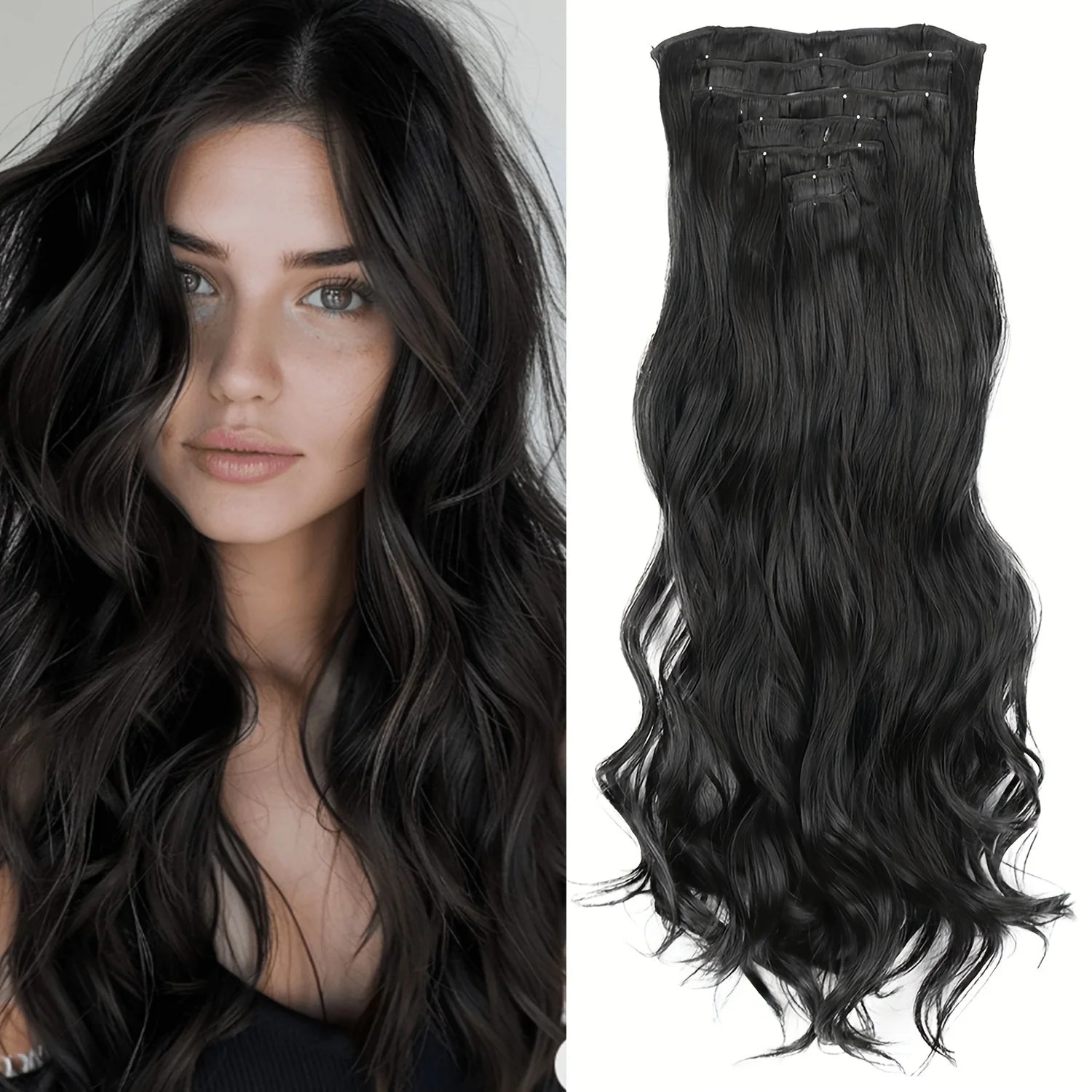 Straight Clip Hairpiece Set