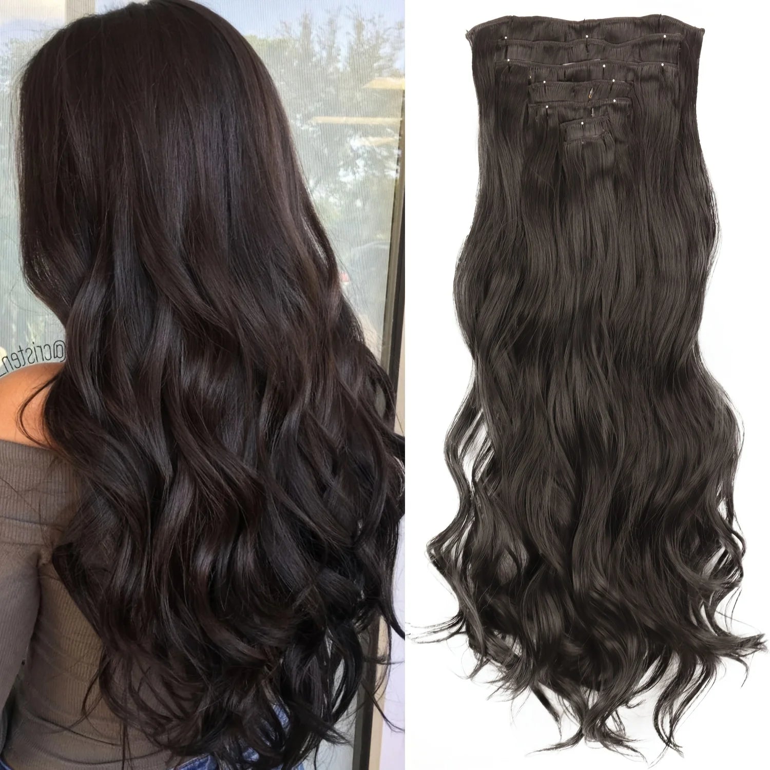 Straight Clip Hairpiece Set