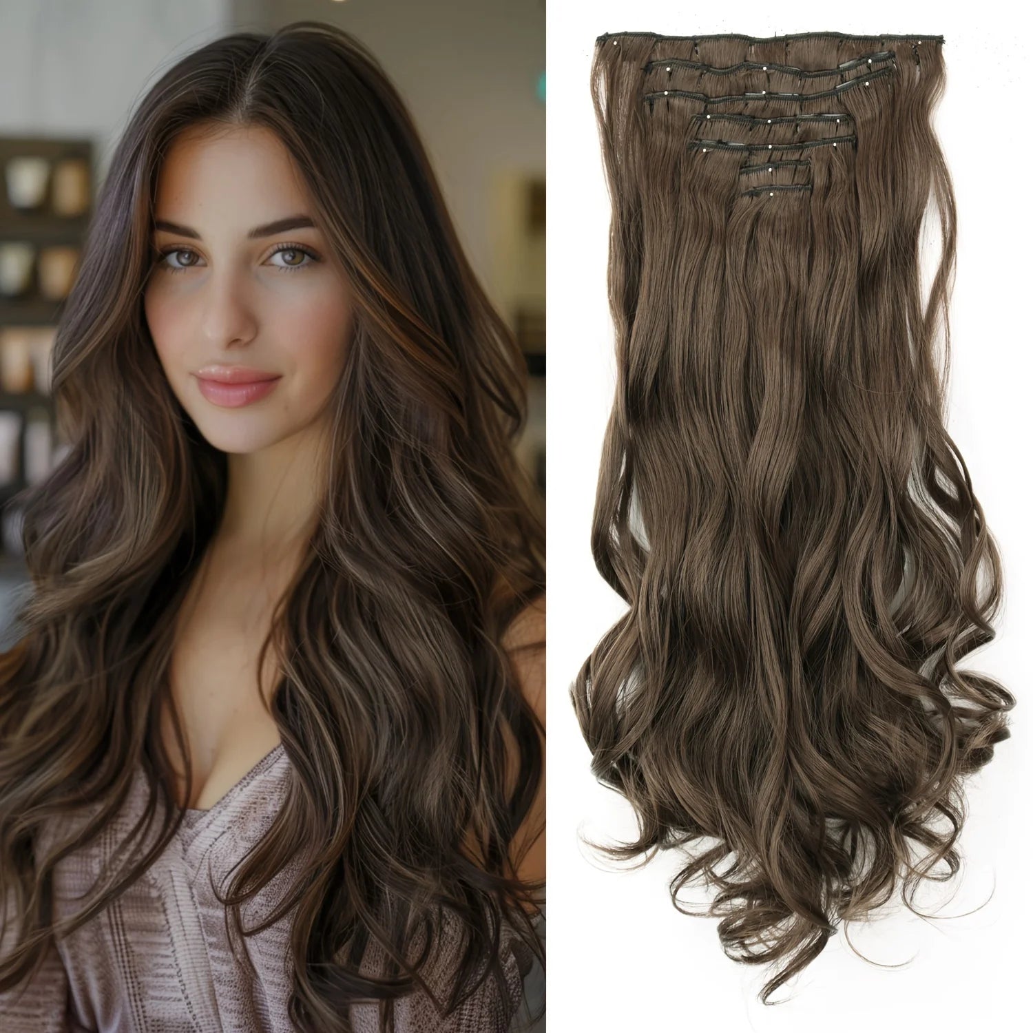 Straight Clip Hairpiece Set