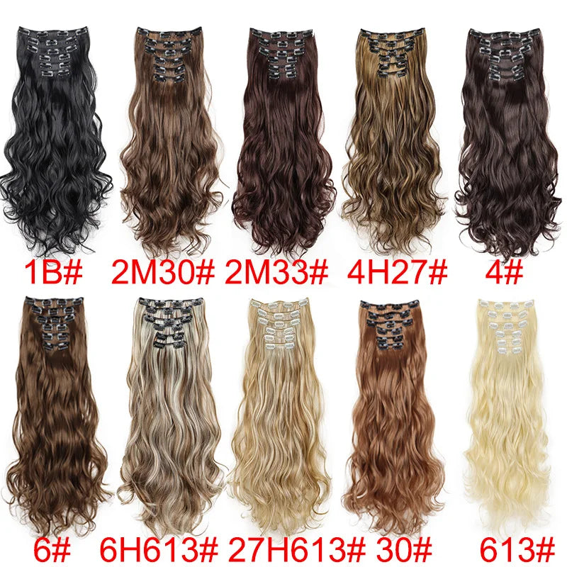 Heat-Resistant Clip Hair Extensions
