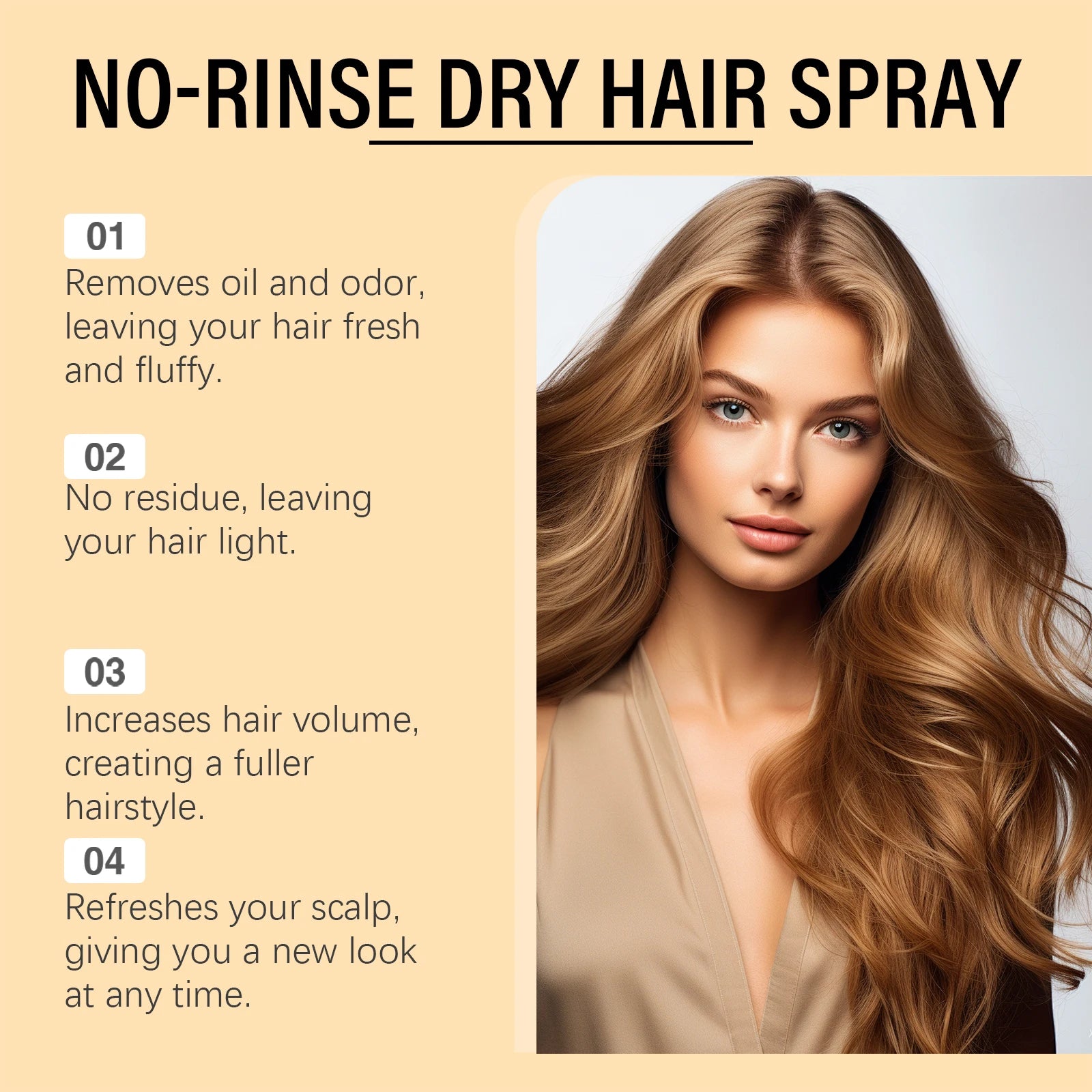 HOEGOA No-Rinse Dry Hair Spray