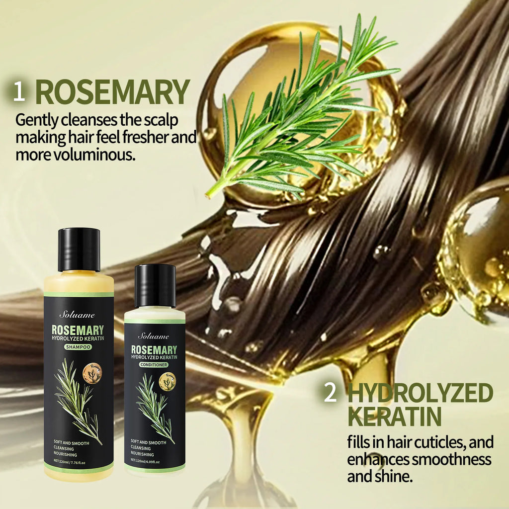 Soluame Rosemary Hydrolyzed Keratin Shampoo + Conditioner Set&nbsp;