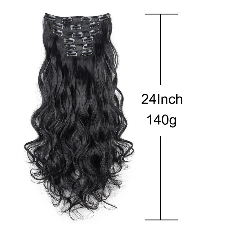 Heat-Resistant Clip Hair Extensions