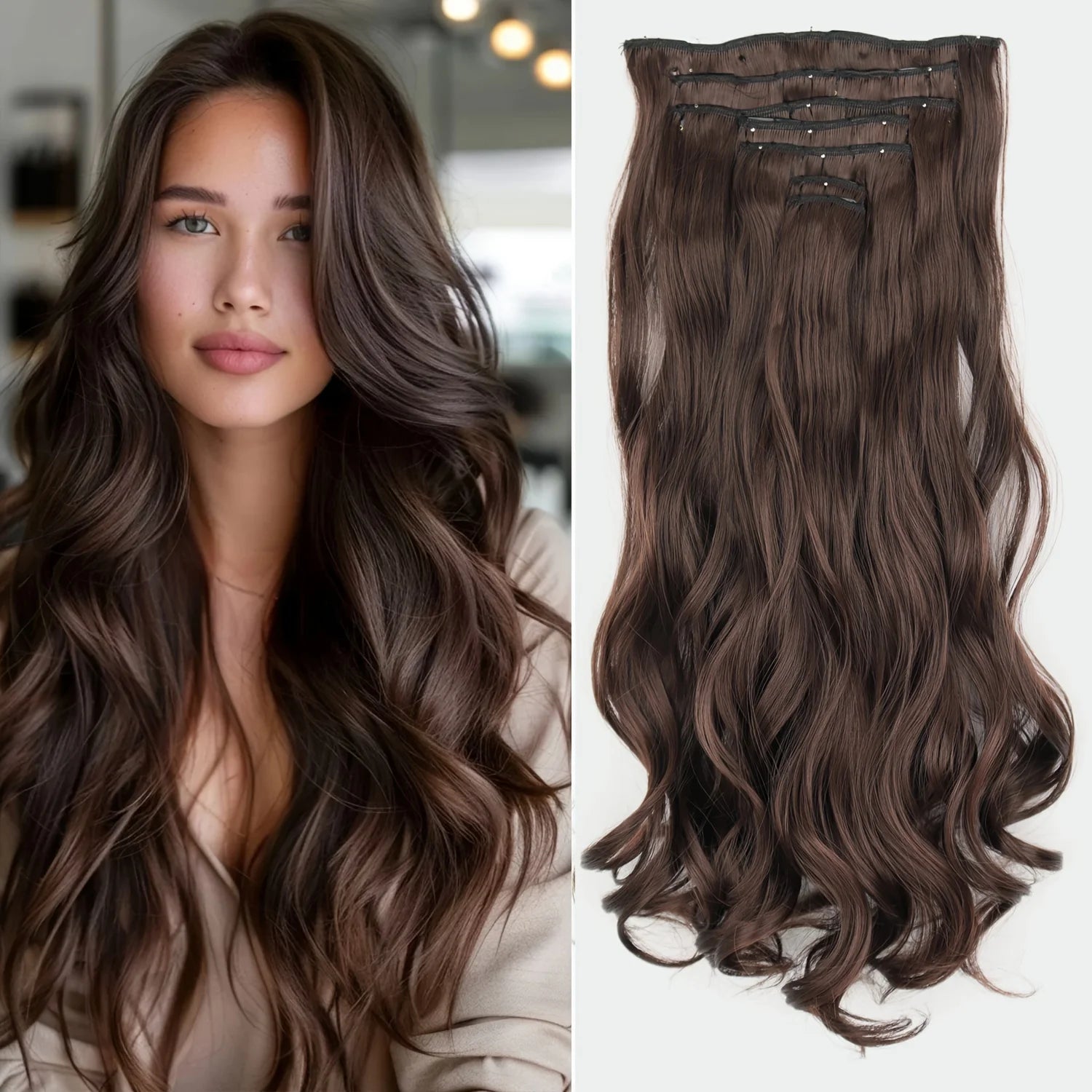 Straight Clip Hairpiece Set